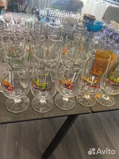 Цветное стекло, хрусталь посуда СССР