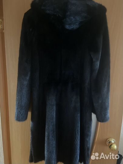 Шуба норковая 44 капюшоном