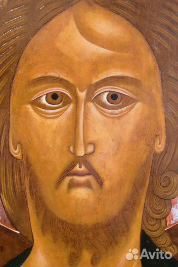 Старинная икона Спас Оплечный