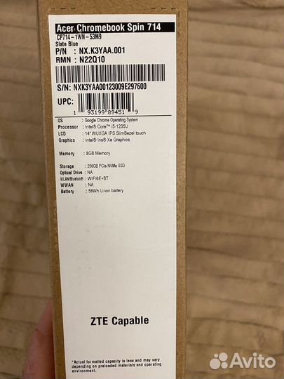 Ноутбук Acer Chromebook Spin 714