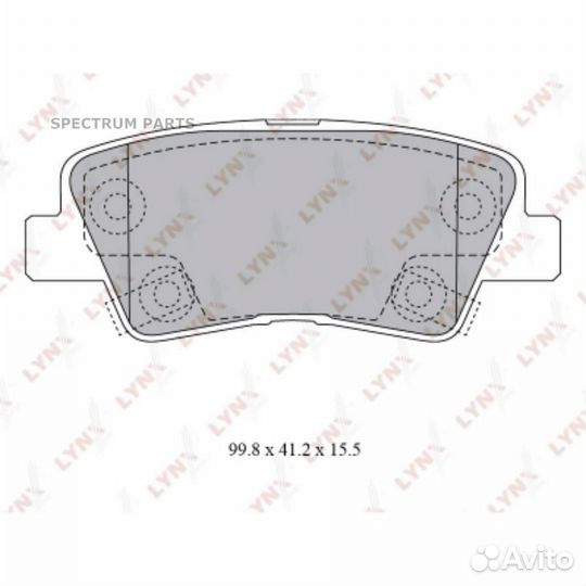 Колодки тормозные дисковые зад lynxauto BD3620