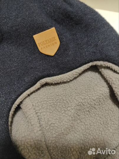 Шапка шлем детский на мальчика зимний на флисе