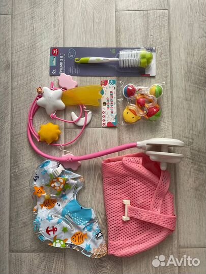 Мобиль на кроватку, круг, ёршик, погремушка