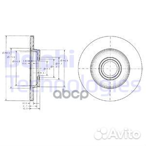 Диск тормозной задний VW transporter IV