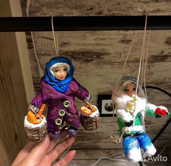 Ватные игрушки на елку