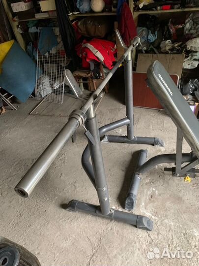 Скамья для жима + стойки для штанги Torneo