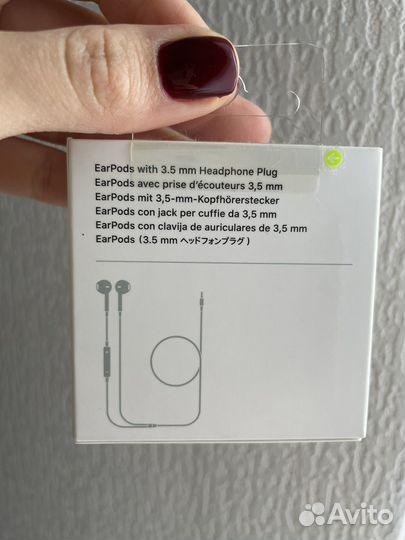 Наушники apple earpods 3.5 мм оригинал