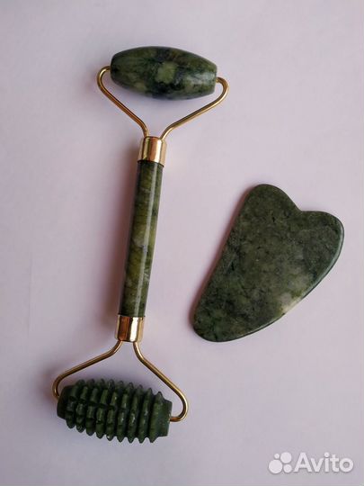 Массажер для лица и шеи два в одном