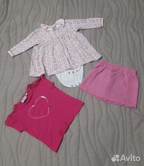 Пакет одежды на девочку 74, 80 размер