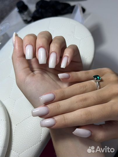 Наращивание и покрытие на своих,маникюр, педикюр