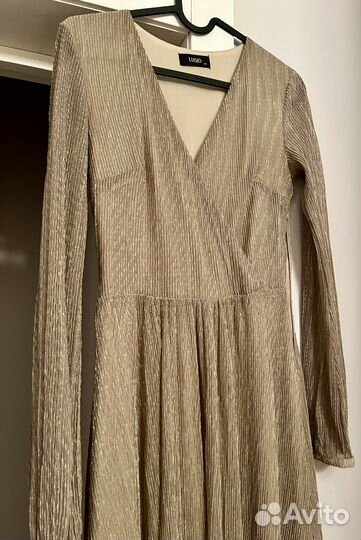 Платье золотое вечернее lusio