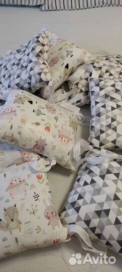 Бортики в детскую кроватку 12 шт