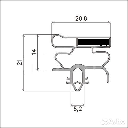 Резинка уплотнитель на дверь холодильника