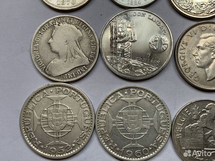 Монеты.Серебро-13.Европа,Африка.Австралия.Америка