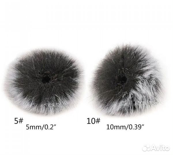 Меховая ветрозащита для петличного микрофона