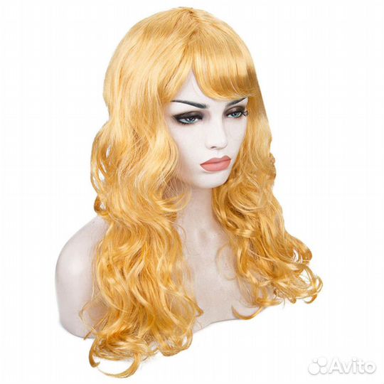 Парик карнавальный волнистый русый