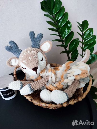 Пижамница вязаный олененок Бэмби