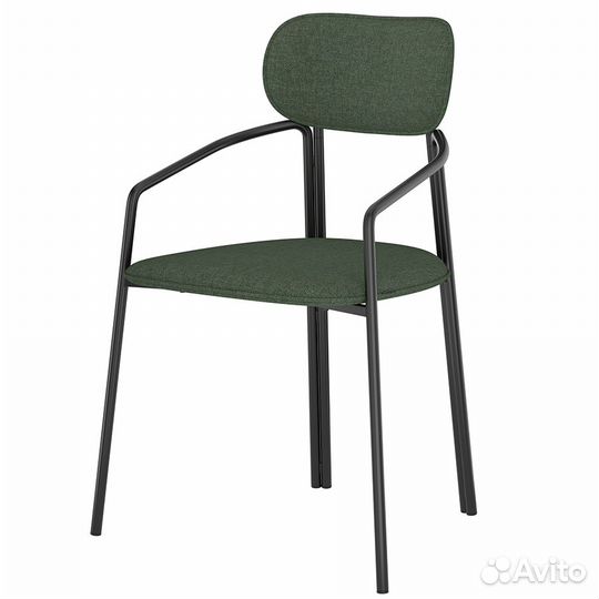 Стул Latitude Ror, Round, рогожка, черный/зеленый