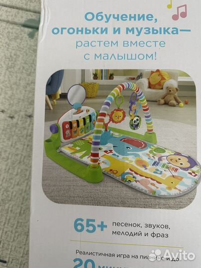Развивающий коврик fisher price с пианино
