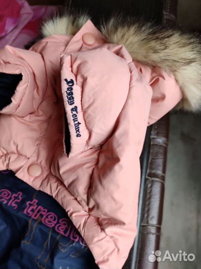 Пуховик Doggy Couture настоящий для собачки