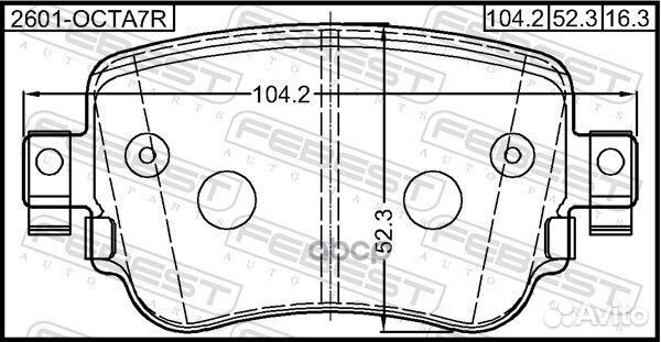 Колодки тормозные задние 2601-octa7R Febest