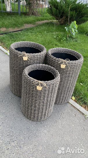 Кашпо вазон высокое для цветов