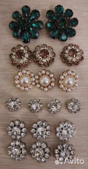 Пуговицы с кристаллами