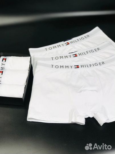 Трусы мужские tommy hilfiger белые хлопок арт.1012