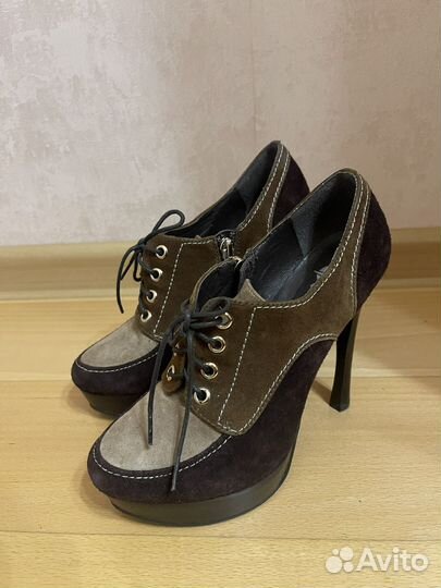 Ботильоны Gudiali коричневые нат кожа, 35