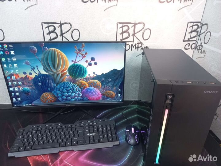 Игровой компьютер intel комплект с монитором 24 д