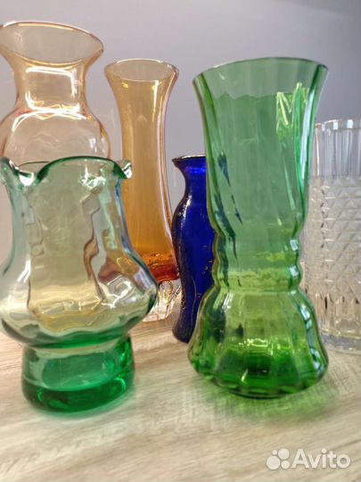 Вазы для цветов Цветное стекло СССР