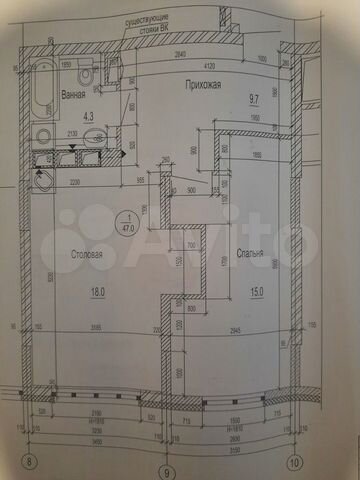 1-к. квартира, 46,1 м², 4/5 эт.