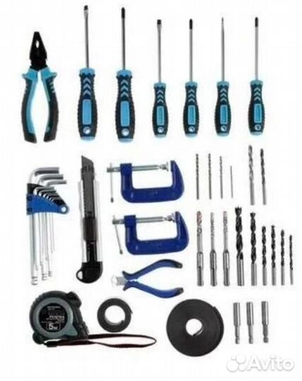 Набор инструментов в ящике тундра, 64 предмета