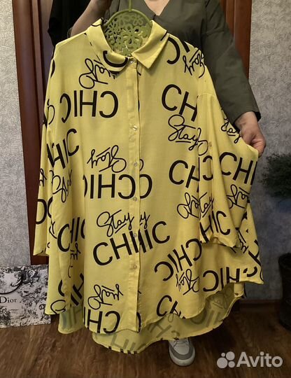 Туника-рубашка вискоза Италия