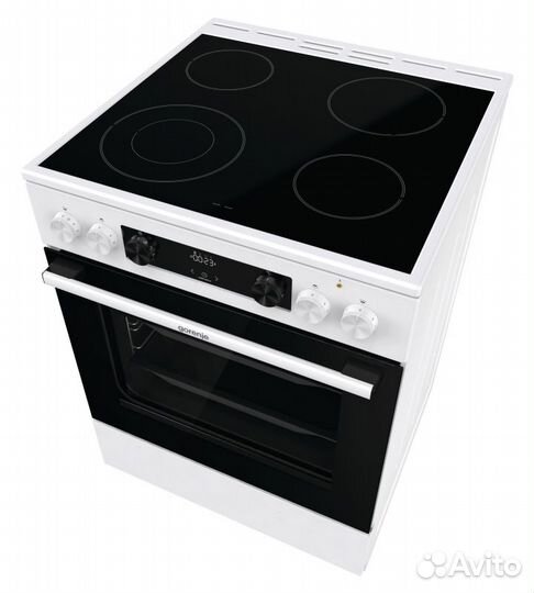 Плита Электрическая Gorenje gecs6C70WC белый/черны
