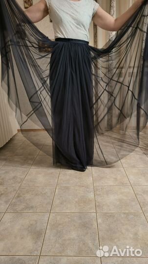 Юбка длинная вуаль
