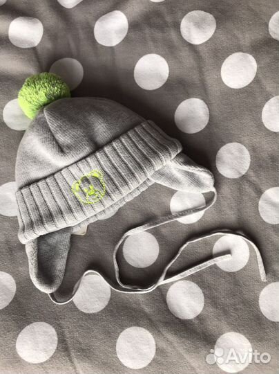 Детская шапка с ушками тёплая