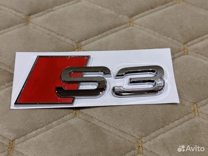 Надпись шильдик S3 Ауди Хром