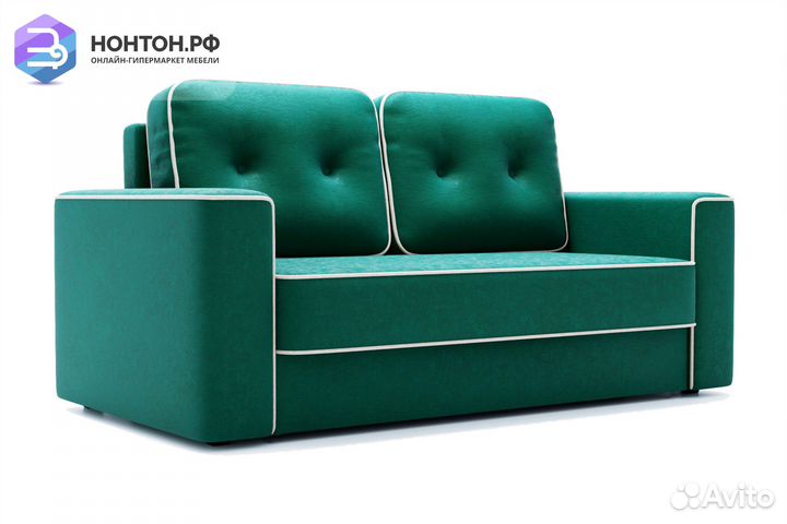 Диван еврокнижка Берген изумрудный