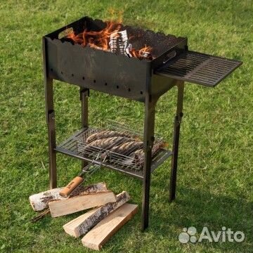Мангал разборный тонар со столиком и подставкой