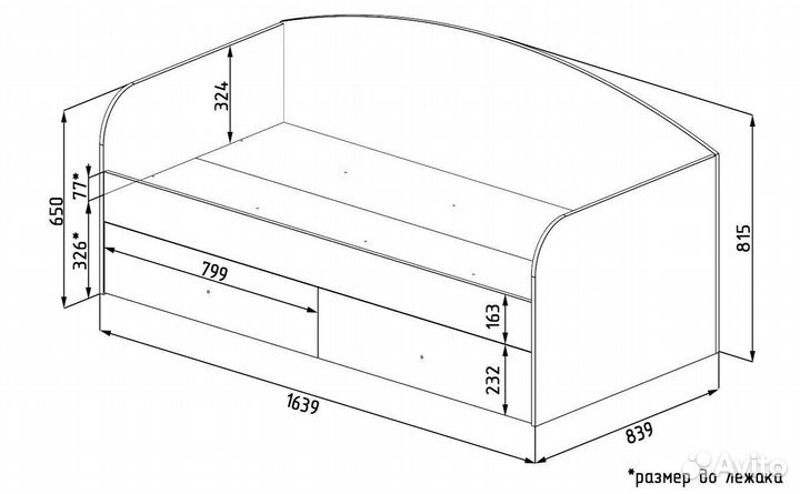 Детская кроватка 160 х 80