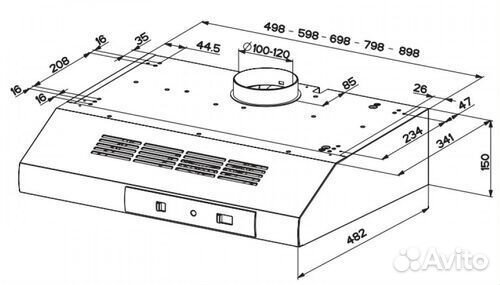 Подвесная вытяжка Faber 741 base BK A60