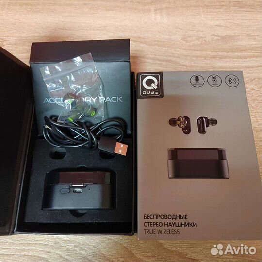 Беспроводные наушники Qube qtwe2BLK