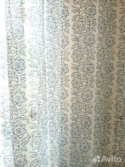 Комплект нежных льняных занавесок (новый)