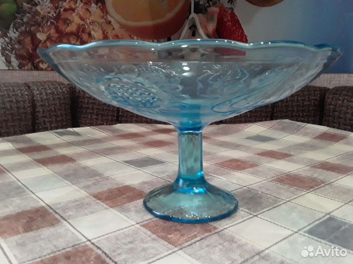 Ваза для фруктов на ножке СССР