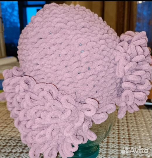 Шапка ушанка женская розовая