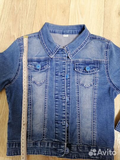 Джинсовый костюм на девочку 122