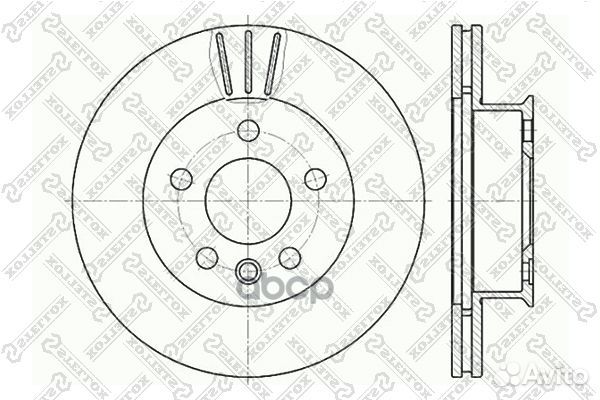 6020-4733V-SX диск тормозной передний VW T4 2