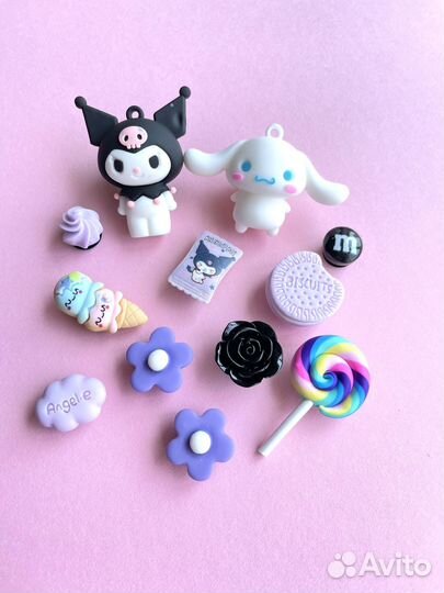 Jibbitz джиббитсы для сабо аниме 12 шт