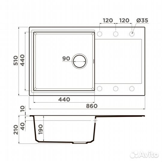 Мойка, omoikiri, арт 4993701